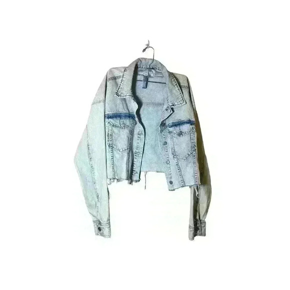Pacsun cropped jean jacket size M/L in excellent condition - Picture 1 of 9